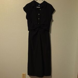 Old Navy Black Dress with Button Detail